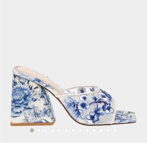 Floral Embroidered Women's Heels